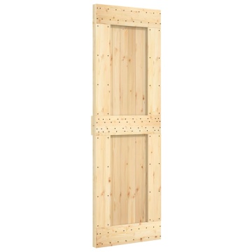 Ușă glisantă cu set de feronerie 70x210 cm, lemn masiv de pin - Img 3
