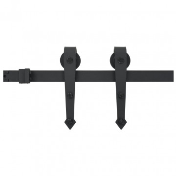 Ușă glisantă cu set de feronerie 70x210 cm, lemn masiv de pin - Img 7