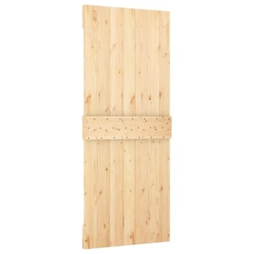 Ușă glisantă cu set de feronerie 85x210 cm, lemn masiv de pin - Img 8