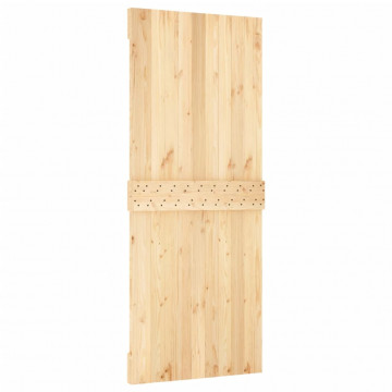 Ușă glisantă cu set de feronerie 85x210 cm, lemn masiv de pin - Img 8