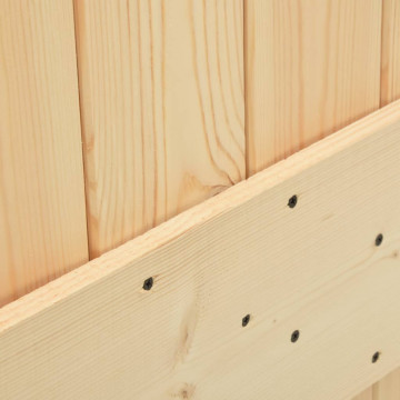 Ușă glisantă cu set feronerie 100x210 cm, lemn masiv de pin - Img 5