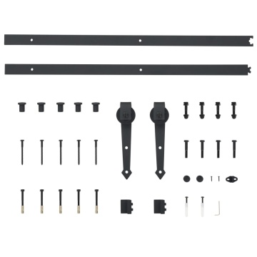Ușă glisantă cu set feronerie, 80 x 210 cm, lemn masiv de pin - Img 7