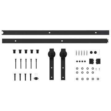 Ușă glisantă cu set feronerie, 80 x 210 cm, lemn masiv de pin - Img 7