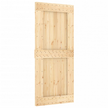Ușă glisantă cu set feronerie, 90x210 cm, lemn masiv de pin - Img 3