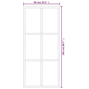 Ușă glisantă, negru, 90x205 cm, sticlă ESG și aluminiu - Img 5