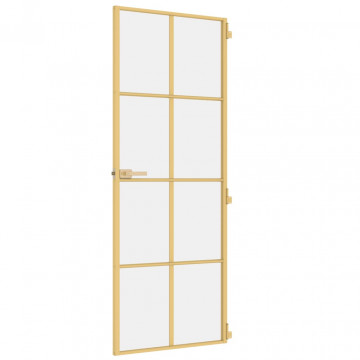Ușă interior Slim auriu 76x201,5 cm sticlă securizată/aluminiu - Img 8