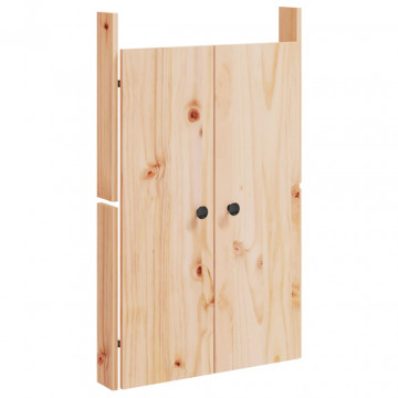 Uși de bucătărie de exterior 2 buc., 50x9x82 cm, lemn masiv pin - Img 3