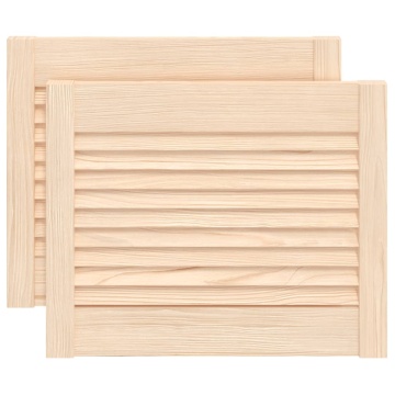 Uși de dulap design lambriu 2 buc. 39,5x49,4 cm lemn masiv pin - Img 2