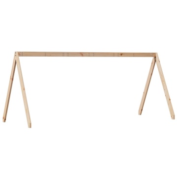 Acoperiș pat de copii, 209x95,5x88 cm, lemn masiv de pin - Img 5
