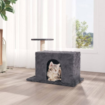 Ansamblu pisici cu stâlp din funie de sisal, gri închis, 51 cm - Img 1