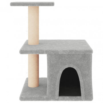 Ansamblu pisici cu stâlpi din funie sisal, gri deschis, 48 cm - Img 3