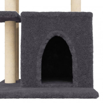 Ansamblu pisici cu stâlpi din funie sisal, gri închis, 83,5 cm - Img 6
