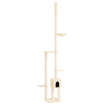 Ansamblu pisici din podea până la tavan, crem, 258,5-284,5 cm - Img 2