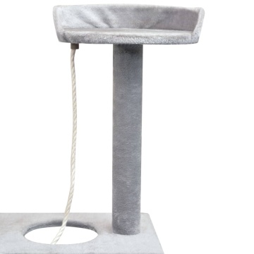 Ansamblu pisici, stâlpi cu funie de sisal, 150 cm, gri - Img 4