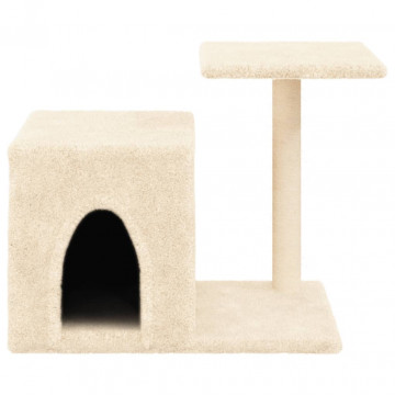Ansamblu pisici, stâlpi din funie sisal, crem, 50,5 cm - Img 4