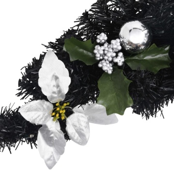 Arcadă de Crăciun cu lumini LED, negru, 90 cm, PVC - Img 4