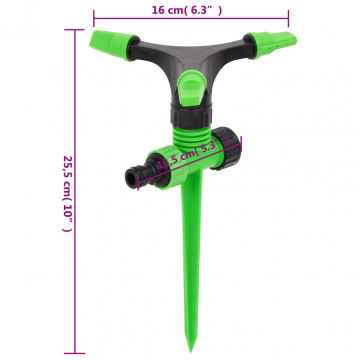 Aspersoare rotative 4 buc. verde și negru 16x13,5x25,5cm ABS&PP - Img 4