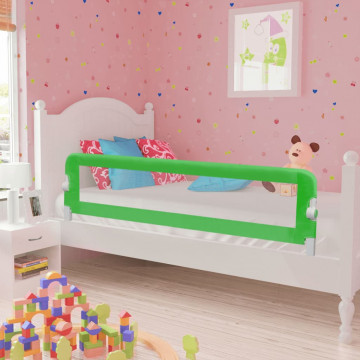 Balustradă de protecție pat copii, 2 buc., verde, 150x42 cm - Img 1