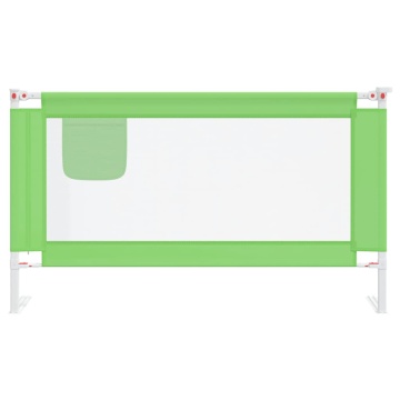 Balustradă de protecție pat copii, verde, 140x25 cm, textil - Img 3