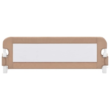 Balustradă protecție pat copii, gri taupe, 120x42 cm, poliester - Img 3