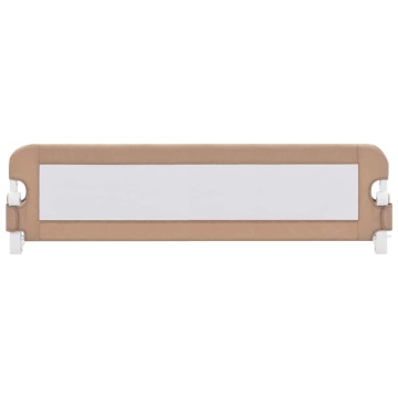 Balustradă protecție pat copii, gri taupe, 150x42 cm, poliester - Img 3