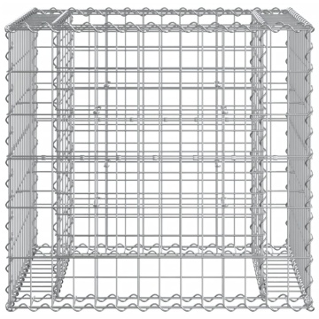 Bancă de grădină & coș gabion, lemn de pin tratat - Img 5