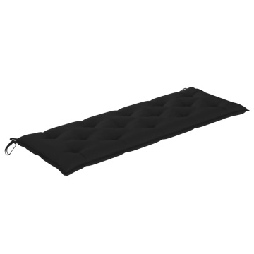 Bancă de grădină stivuibilă cu pernă, 159 cm, lemn masiv tec - Img 2