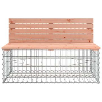 Bancă de grădină tip gabion,347x71x65,5 cm, lemn masiv Douglas - Img 5