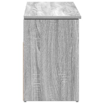 Bancă de pantofi, gri sonoma, 102x30,5x45 cm, lemn prelucrat - Img 8