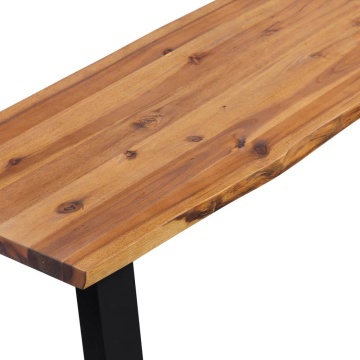 Bancă din lemn masiv de acacia, 160 cm - Img 4