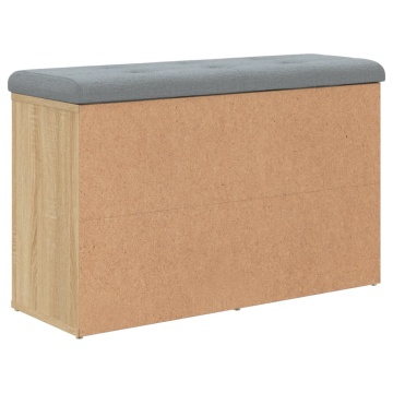 Bancă pentru pantofi stejar sonoma 82x32x50 cm lemn prelucrat - Img 6