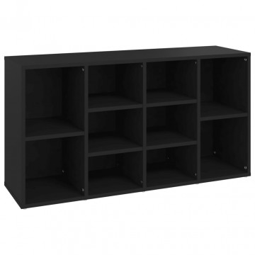 Banchetă pantofar, negru, 103x30x54,5 cm, PAL - Img 2