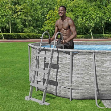 Bestway Scară de piscină cu 4 trepte Flowclear, 107 cm - Img 1