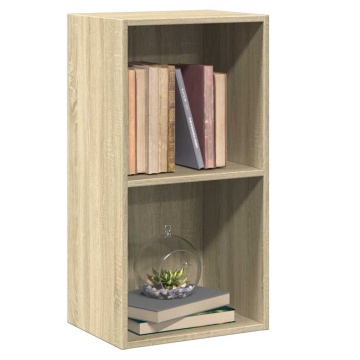 Bibliotecă 2 rafturi stejar sonoma 40x30x76,5 cm lemn prelucrat - Img 4