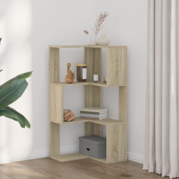 Bibliotecă 3 niveluri stejar sonoma 50x50x102 cm lemn prelucrat - Img 3