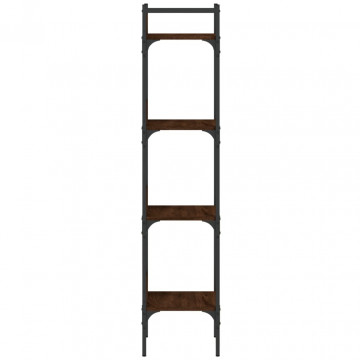 Bibliotecă 4 niveluri stejar maro 35x30x138,5 cm lemn prelucrat - Img 5