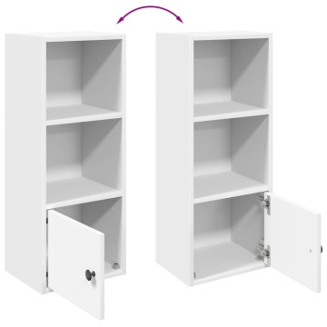 Bibliotecă, alb, 31x24x77 cm, lemn prelucrat - Img 7
