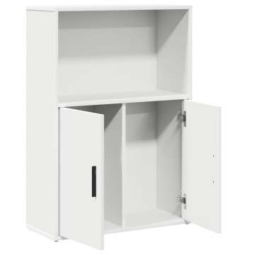 Bibliotecă, alb, 60x24x85 cm, lemn prelucrat - Img 8