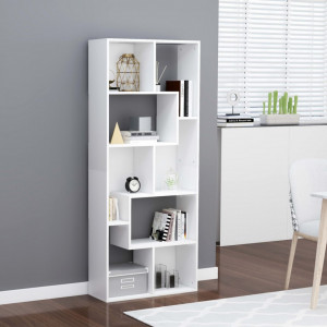 Bibliotecă, alb, 67 x 24 x 161 cm, PAL - Img 1