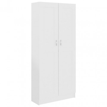 Bibliotecă, alb, 82,5 x 30,5 x 185,5 cm, PAL - Img 2
