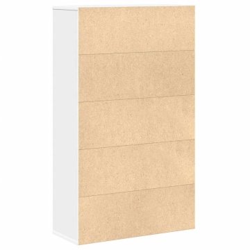 Bibliotecă albă 60x24x101,5 cm din lemn prelucrat - Img 6