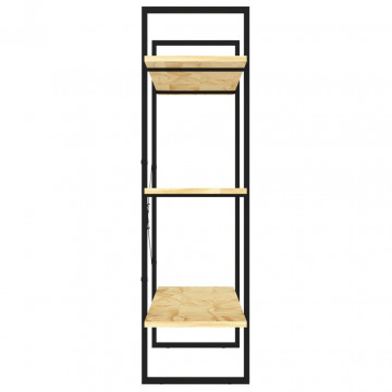 Bibliotecă cu 3 rafturi, 100x30x105 cm, lemn masiv de pin - Img 6