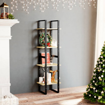 Bibliotecă cu 4 rafturi, 40x30x140 cm, lemn masiv de pin - Img 1