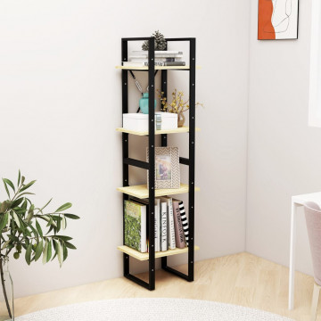 Bibliotecă cu 4 rafturi, 40x30x140 cm, lemn masiv de pin - Img 3