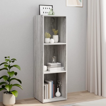 Bibliotecă/dulap TV, gri sonoma, 36x30x114 cm, lemn prelucrat - Img 1