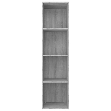 Bibliotecă/dulap TV, gri sonoma, 36x30x143 cm, lemn prelucrat - Img 3
