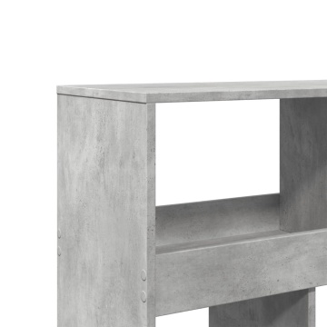Bibliotecă, gri beton, 100x33x187,5 cm, lemn prelucrat - Img 6