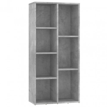 Bibliotecă, gri beton, 50 x 25 x 106 cm, PAL - Img 2