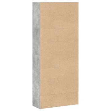 Bibliotecă, gri beton, 80x30x189 cm, lemn prelucrat - Img 5