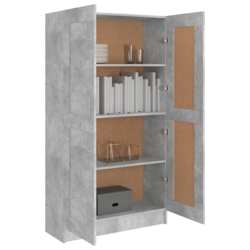 Bibliotecă, gri beton, 82,5 x 30,5 x 150 cm, lemn prelucrat - Img 4